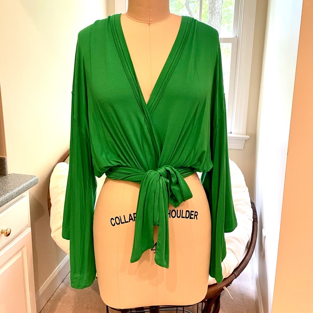 Free People Emerald Wrap Top - Green